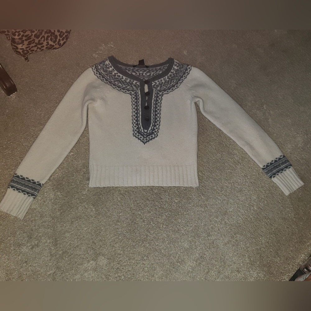 Weekend Max Mara Cream and Gray Sweater
